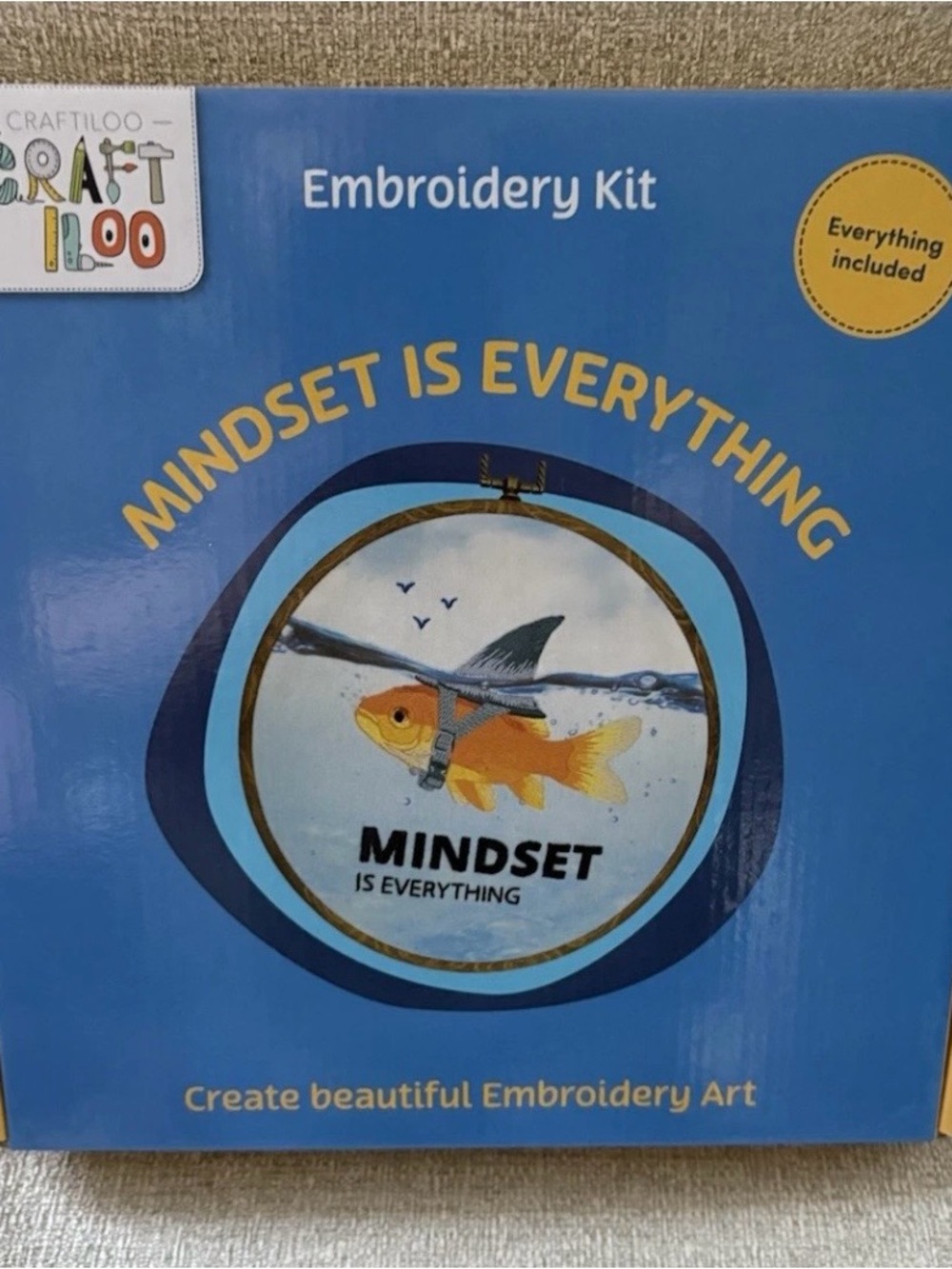 Craft Craftiloo Embroidery Kit – Blue Packaging